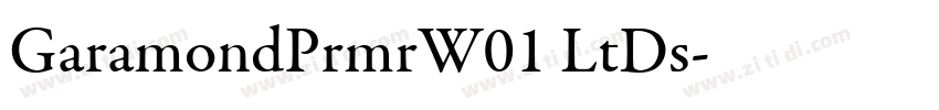 GaramondPrmrW01 LtDs字体转换